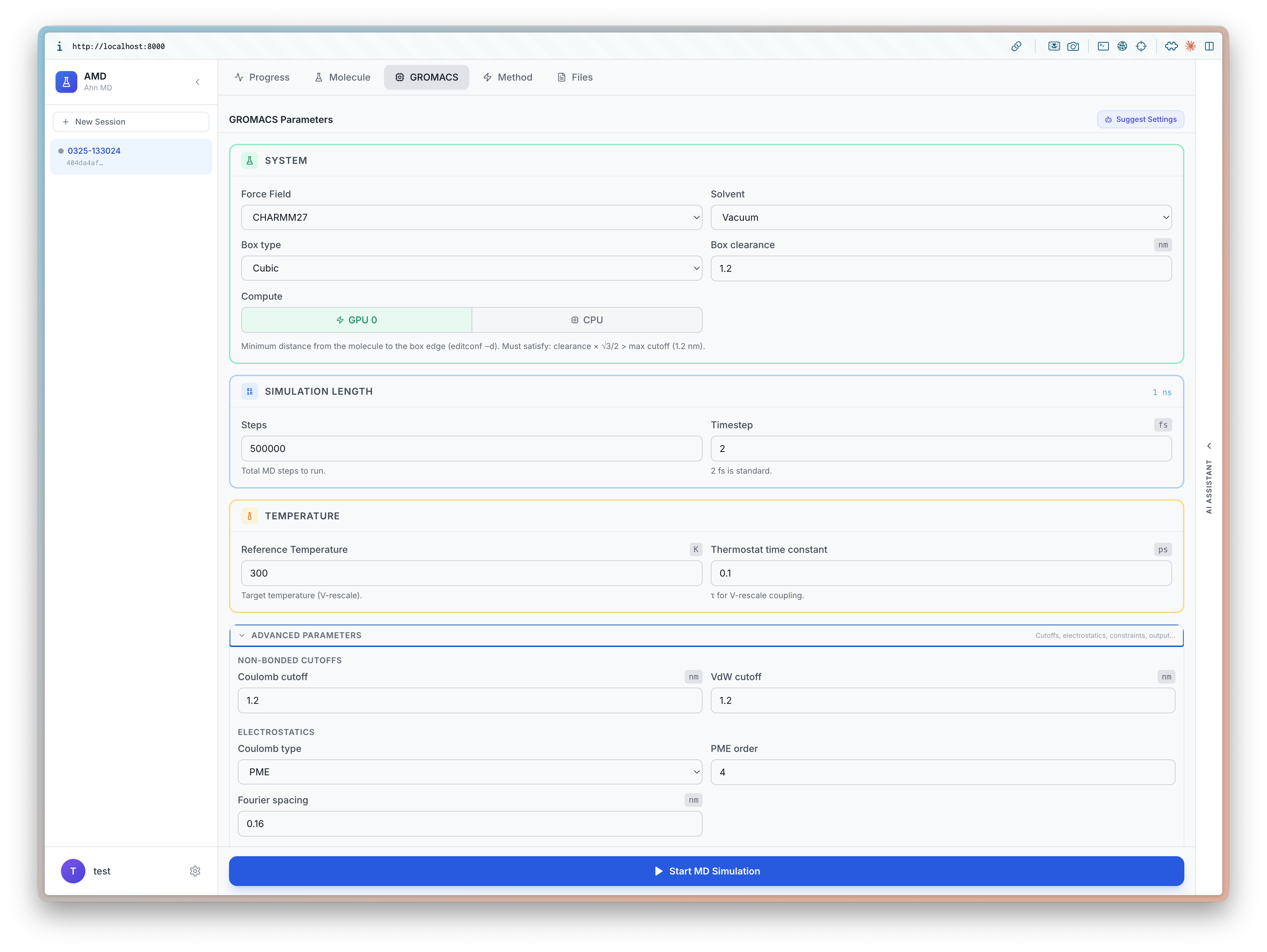 GROMACS Config